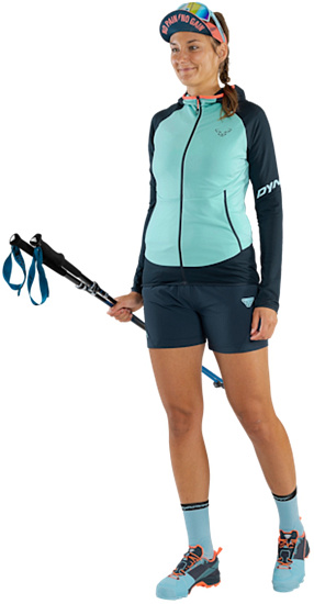 Куртка женская Dynafit Transalper Light Polartec Hoody Blueberry Storm Blue - Фото 3 большая