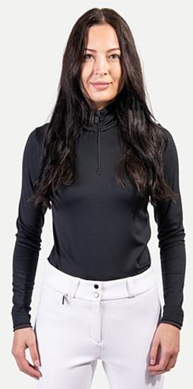 Пулон женский Kjus Feel Half-Zip Black Melange - Фото 3 большая