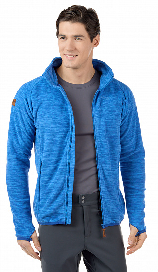 Куртка мужская Bergans Hareid Fleece NoHood Dk RivieraBlue Mel - Фото 2 большая