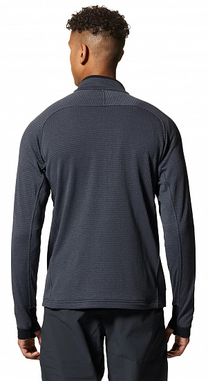 Пулон мужской Mountain Hardwear Polartec Power Grid HZ Blue Slate Heather - Фото 2 большая