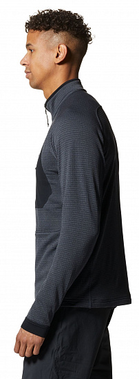 Пулон мужской Mountain Hardwear Polartec Power Grid HZ Blue Slate Heather - Фото 3 большая