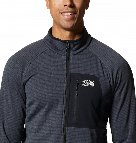 Пулон мужской Mountain Hardwear Polartec Power Grid HZ Blue Slate Heather - Фото 4 большая