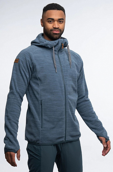Куртка мужская Bergans Hareid Fleece Orion Blue - Фото 2 большая