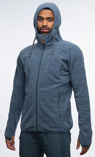 Куртка мужская Bergans Hareid Fleece Orion Blue - Фото 3 большая