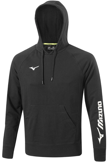 Толстовка мужская Mizuno Terry Hoodie Black - Фото 2 большая