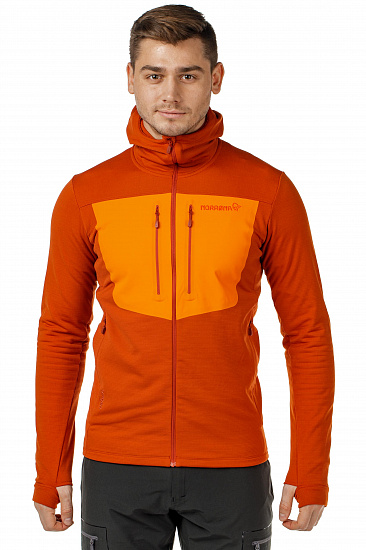 Куртка мужская Norrona Lyngen Powerstretch Pro Zip Hoodie Rooibos Tea - Фото 6 большая
