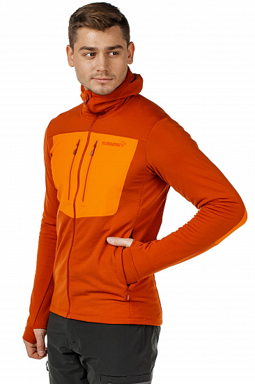 Куртка мужская Norrona Lyngen Powerstretch Pro Zip Hoodie Rooibos Tea - Фото 7 большая