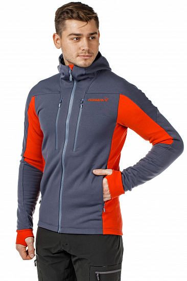 Куртка мужская Norrona Trollveggen Powerstretch Pro Zip Hood Cool Black - Фото 4 большая