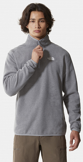 Куртка мужская The North Face 100 Glacier 1/4 Zip Medium Grey Heather - Фото 7 большая