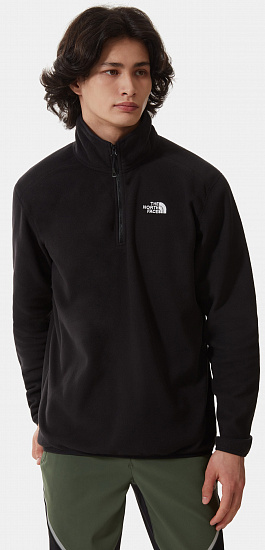 Куртка мужская The North Face 100 Glacier 1/4 Zip Black - Фото 7 большая