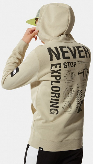 Толстовка мужская The North Face Galahm Graphic Hoodie Gravel - Фото 12 большая