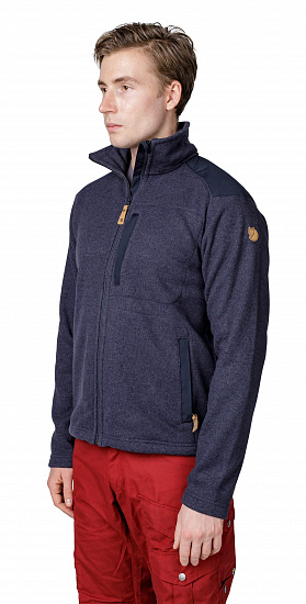 Куртка мужская Fjallraven Buck Fleece Dark Navy - Фото 4 большая