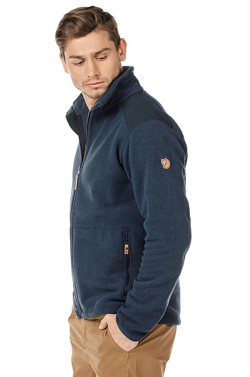 Куртка мужская Fjallraven Sten Fleece Dark Navy - Фото 5 большая