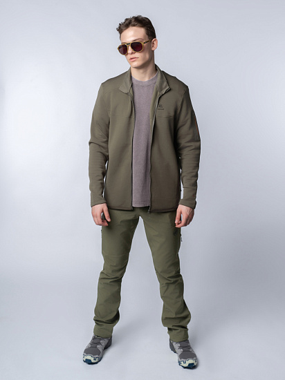 Куртка мужская Kailas Stand Collar Fleece Deep Moss Green - Фото 3 большая