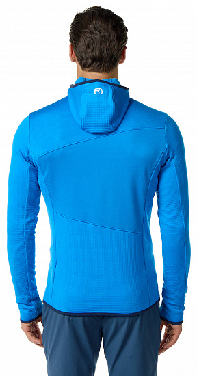 Куртка мужская Ortovox Fleece Grid Hoody Safety Blue - Фото 4 большая