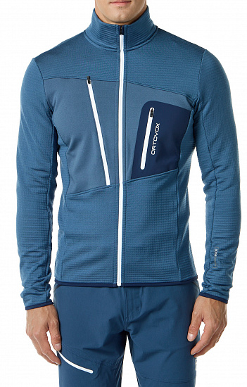 Куртка мужская Ortovox Fleece Grid Night Blue - Фото 1 большая