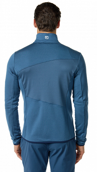 Куртка мужская Ortovox Fleece Grid Night Blue - Фото 4 большая