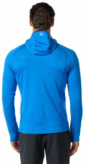 Куртка мужская Ortovox Fleece Light Hoody Just Blue Blend - Фото 4 большая