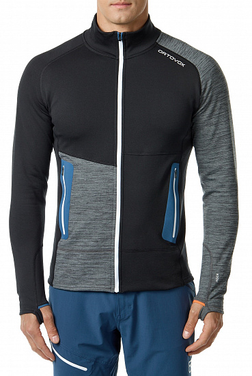 Куртка мужская Ortovox Fleece Light Black Raven - Фото 1 большая