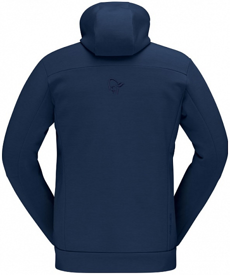Куртка мужская Norrona Falketind WarmWool2 Stretch Zip Hood Indigo Night - Фото 2 большая