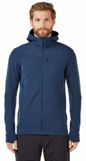 Куртка мужская Norrona Falketind WarmWool2 Stretch Zip Hood Indigo Night - Фото 4 большая