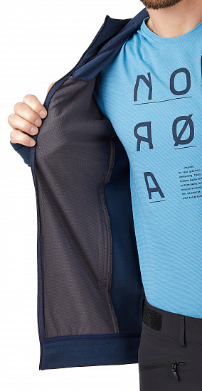 Куртка мужская Norrona Falketind WarmWool2 Stretch Zip Hood Indigo Night - Фото 8 большая