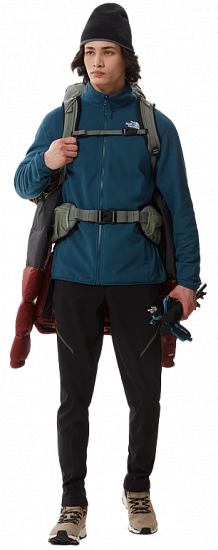 Куртка мужская The North Face 100 Glacier Full Zip Monterey Blue - Фото 7 большая