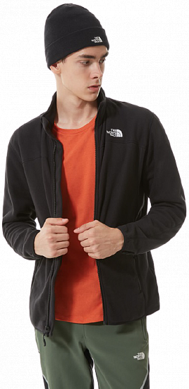 Куртка мужская The North Face 100 Glacier Full Zip TNF Black - Фото 7 большая