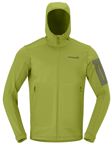 Куртка флисовая мужская Norrona Falketind Warm2 Dark Citron/Deep Lichen Green - Фото 1 большая