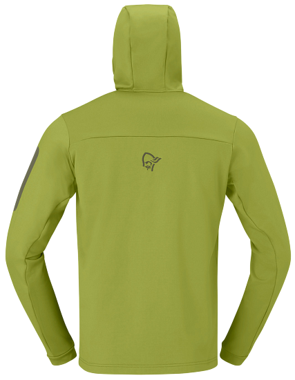 Куртка флисовая мужская Norrona Falketind Warm2 Dark Citron/Deep Lichen Green - Фото 3 большая