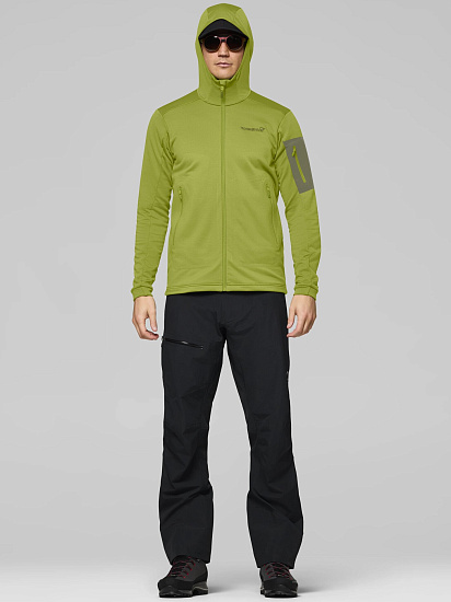Куртка флисовая мужская Norrona Falketind Warm2 Dark Citron/Deep Lichen Green - Фото 4 большая