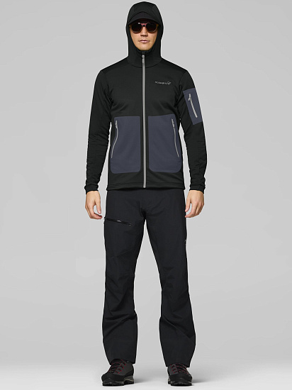 Куртка флисовая мужская Norrona Falketind Warm2 Caviar Black - Фото 6 большая