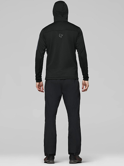 Куртка флисовая мужская Norrona Falketind Warm2 Caviar Black - Фото 7 большая