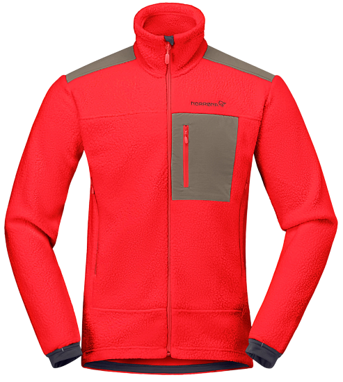 Куртка флисовая мужская Norrona Trollveggen Warm 3 Flame Scarlet - Фото 1 большая