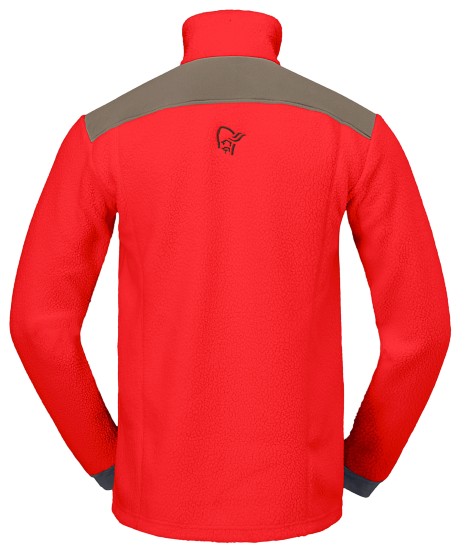 Куртка флисовая мужская Norrona Trollveggen Warm 3 Flame Scarlet - Фото 3 большая