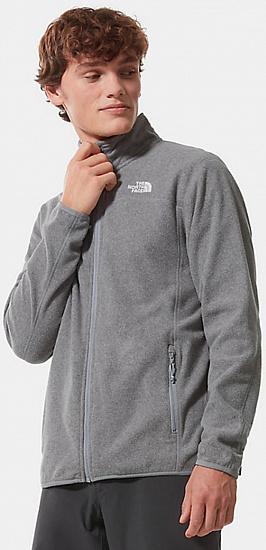 Куртка мужская The North Face 100 Glacier Full-Zip Medium Grey Heather - Фото 2 большая