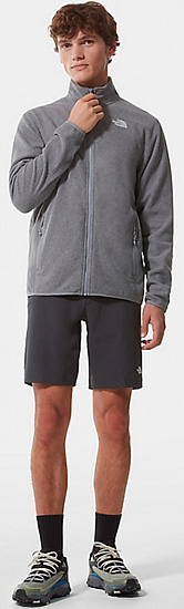 Куртка мужская The North Face 100 Glacier Full-Zip Medium Grey Heather - Фото 6 большая