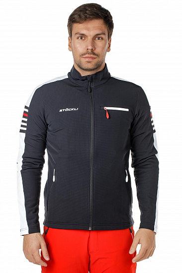 Куртка мужская Stockli Technostretch Black/White - Фото 2 большая