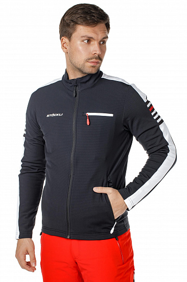 Куртка мужская Stockli Technostretch Black/White - Фото 3 большая
