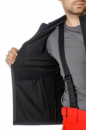 Куртка мужская Stockli Technostretch Black/White - Фото 6 большая