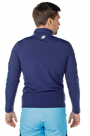 Куртка мужская Stockli Technostretch Navy/Light Blue - Фото 4 большая