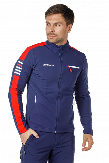 Куртка мужская Stockli Technostretch Navy/Red - Фото 2 большая