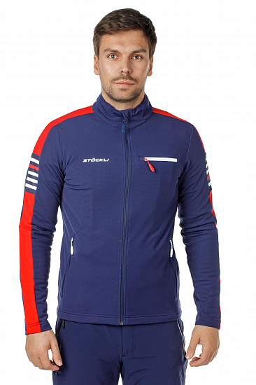 Куртка мужская Stockli Technostretch Navy/Red - Фото 3 большая