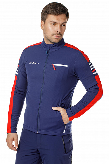 Куртка мужская Stockli Technostretch Navy/Red - Фото 4 большая