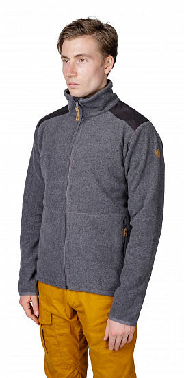 Куртка мужская Fjallraven Sten Fleece Dark Grey - Фото 3 большая