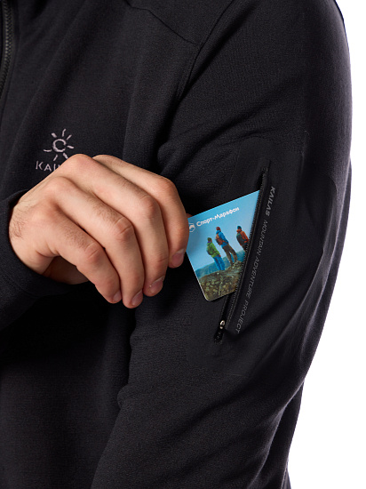 Куртка мужская Kailas Stand Colar Fleece Black - Фото 5 большая