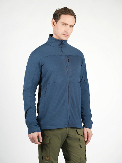 Куртка флисовая мужская Fjallraven Abisko Lite Fleece Indigo Blue - Фото 4 большая