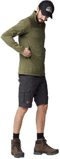 Куртка мужская Fjallraven Abisko Lite Fleece Green - Фото 5 большая