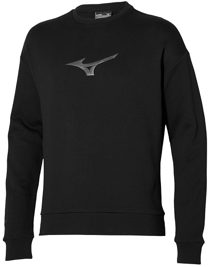 Свитшот мужской Mizuno Athletics RB Crew Black - Фото 1 большая