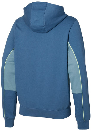 Худи мужское Mizuno Athletics Vintage Indigo - Фото 2 большая